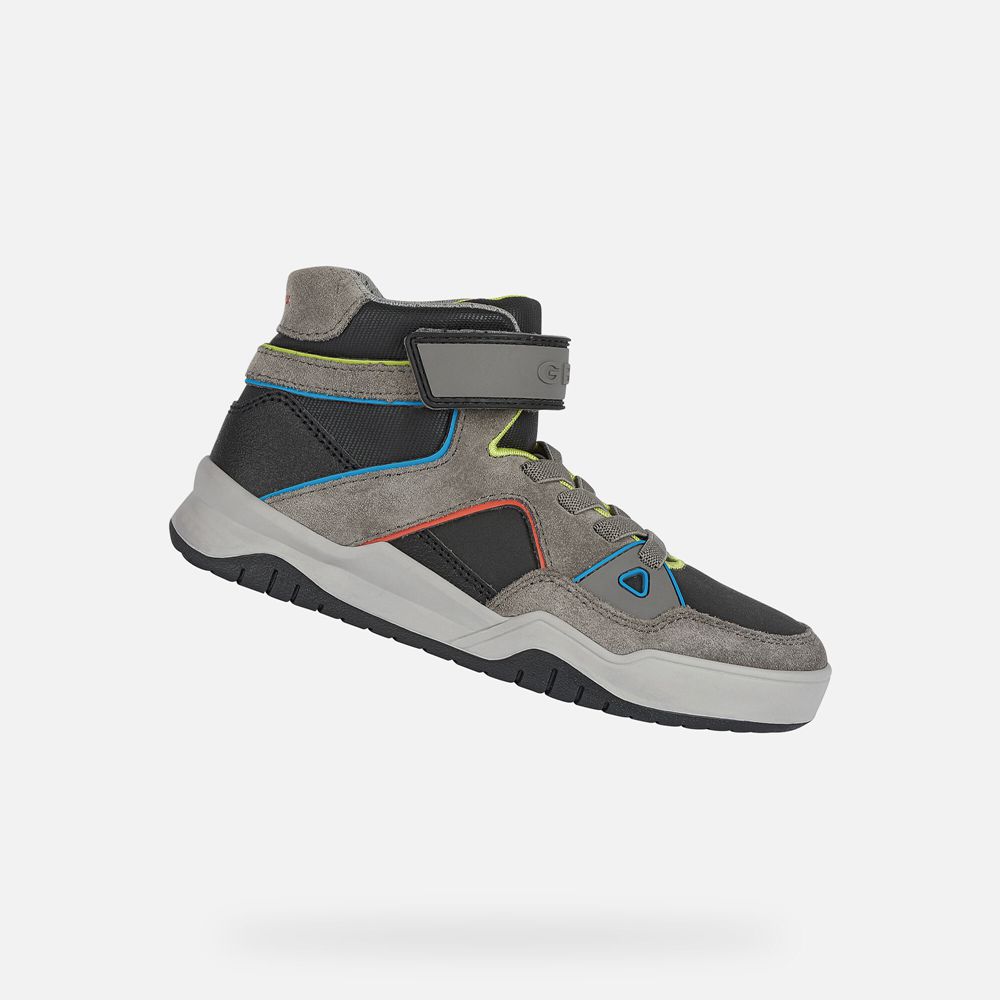 Geox Erkek Çocuk Spor Ayakkabı Gri - Perth - BKU-948301